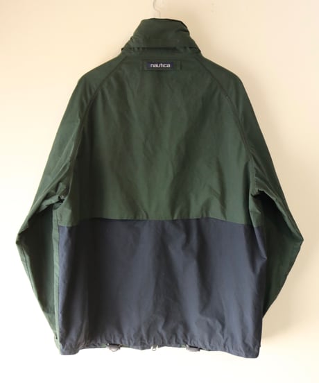 【古着】NAUTICA NYLON JACKET Green/Navy Size L