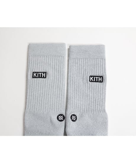 KITH CLASSIC LOGO STANCE SOX Grey Size L (US 9-12 , JP 27-30cm)