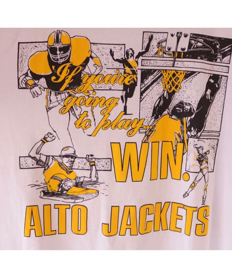 【古着】JERZEES ALT YELLOW JACKETS T White Size L