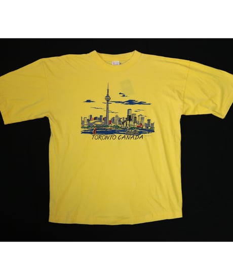 【古着】SOGO CANADA TORONTO Tee Yellow Size L