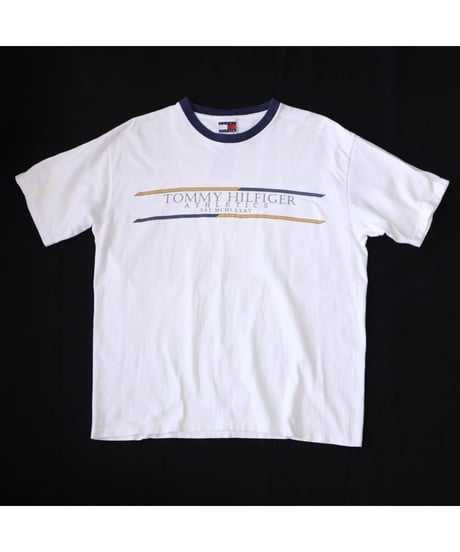 【古着】TOMMY HILFIGER ATHLETICS Tee White/Navy Size L