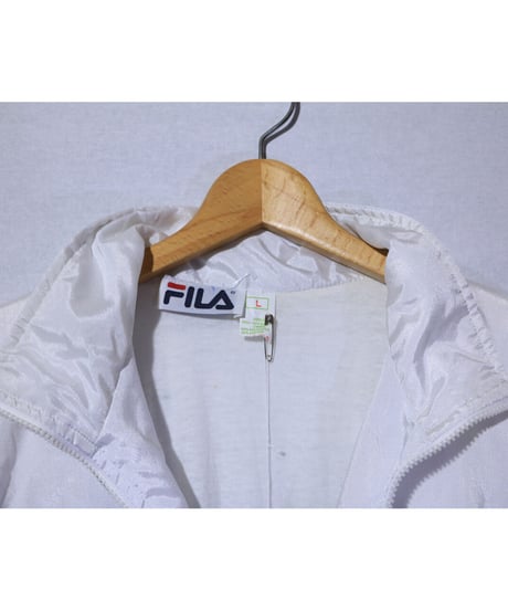 【古着】FILA NYLON JACKET White/ Green Size L
