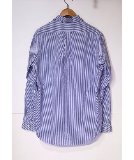 【古着】RALPH  LAUREN L/S STRIPE BUTTOM DOWN SHIRT Blue/White Size L