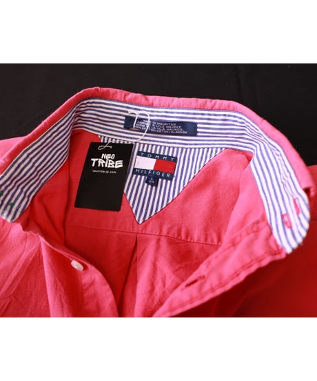 【古着】TOMMY HILFIGER SS BD SHIRTS Pink Size L