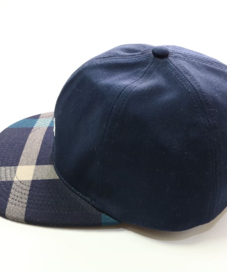 KITH CREST FLAT DAD HAT Navy/Blue　キス　チェック　キャップ