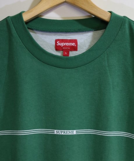 Supreme 18FW Printed Stripe L/S Top Green L size