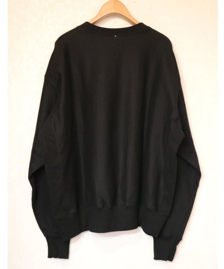 Champion Chenille Logo Reverse Weave  Sweatshirt BLACK Size XL