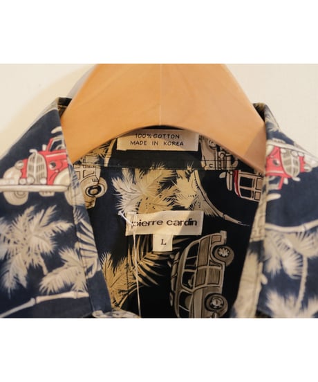 【古着】PIERRE CARDIN BOTANICAL SS SHIRTS Black Size L