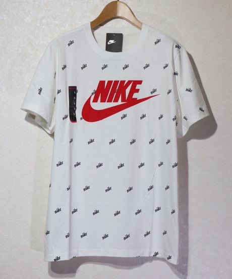 NIKE TEE SCRIPT AOP WHITE Size L