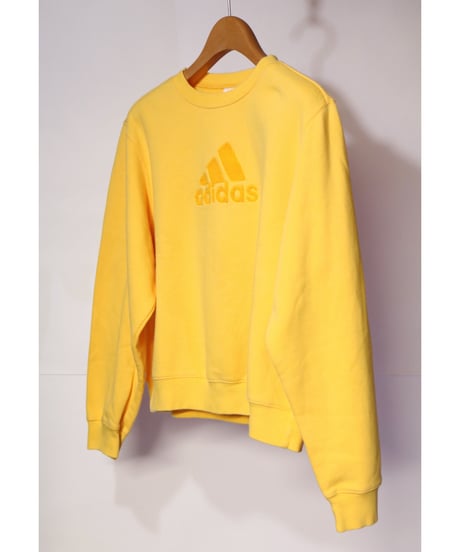 【古着】ADIDAS PERFORMANCE LOGO SWEATER Yellow Size Kids L