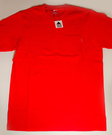 Supreme ポケ付きTシャツ（レッド）