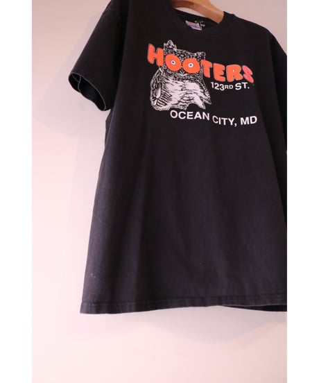 【古着】HOOTERS HANES BEEFY T Black Size XL