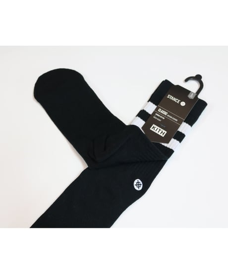 KITH Summer 18 x STANCE Socks Crew Height Black L (US 9-12 , JP 27-30cm)
