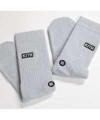 KITH CLASSIC LOGO STANCE SOX Grey Size L (US 9-12 , JP 27-30cm)