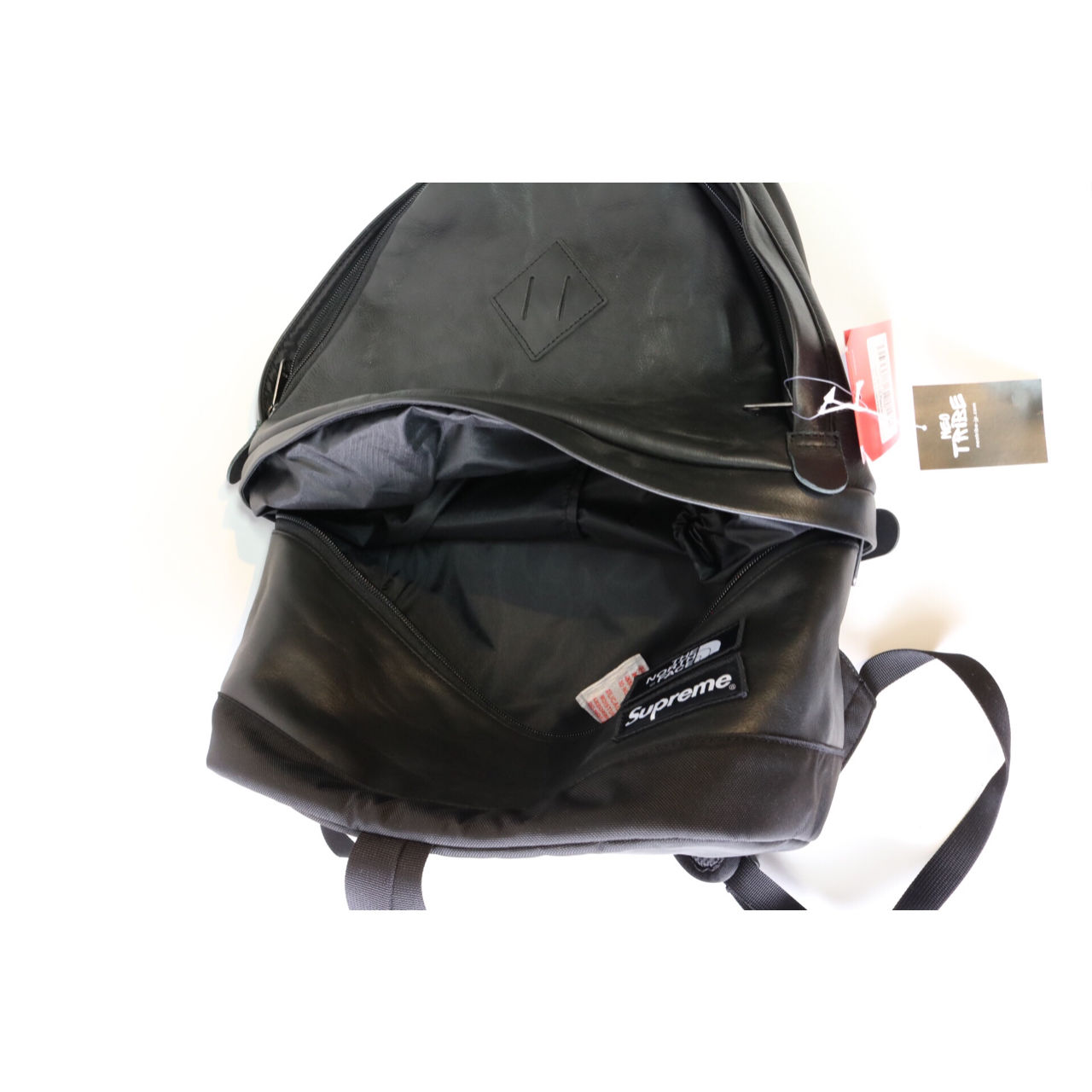 SUPREME x THE NORTH FACE LEATHER BACKPACK BLACK