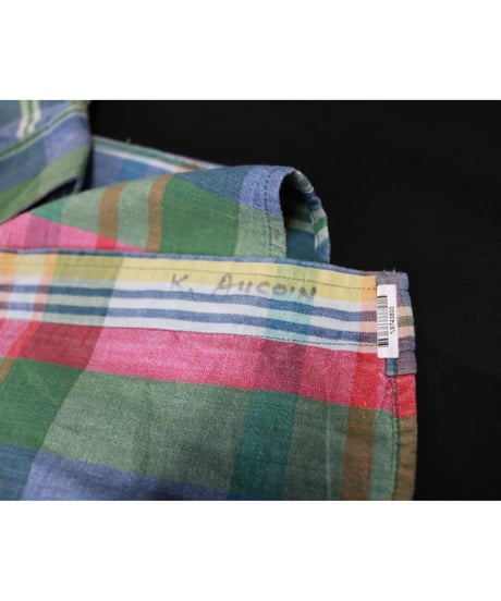 【古着】NAUTICA MADRAS CHECK BD SHIRTS Yellow/Green/Blue/Pink