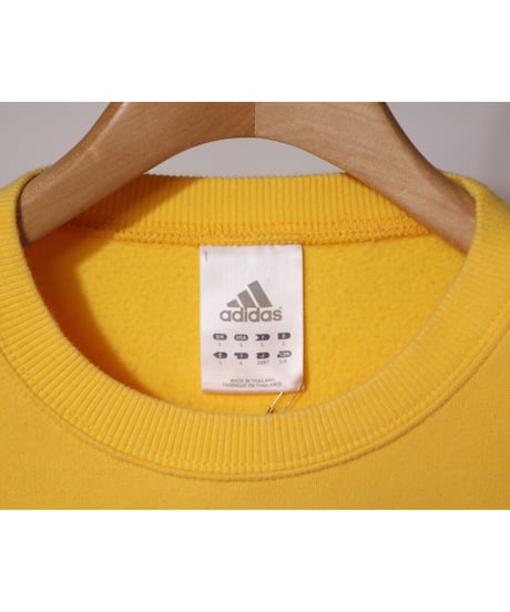 【古着】ADIDAS PERFORMANCE LOGO SWEATER Yellow Size Kids L