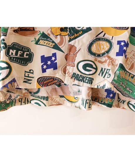 【古着】NFL PACKERS ALOHA SHIRT Beige Size XL