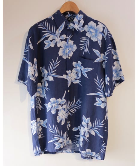 【古着】NAUTICA ALOHA SHIRT Navy Size L