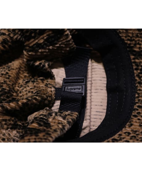 SUPREME SNAKE SKIN CORDUROY CAMP CAP Tan
