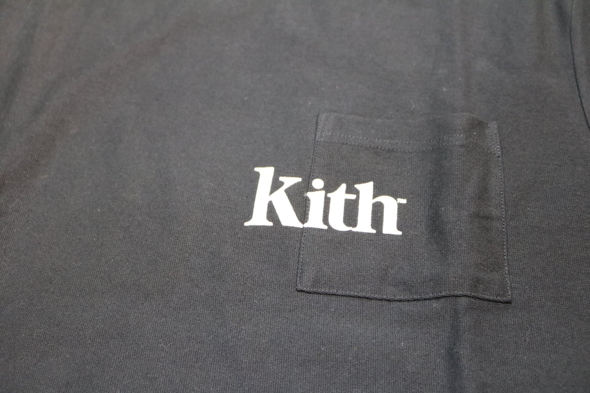 KITH serif quinn pocket tee Black S size