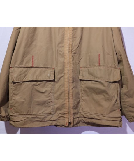 【古着】TOMMY HILFIGER ANORAK COTTON JACKET Beige / Red Size XXL