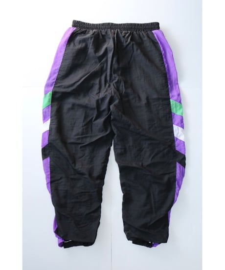 【古着】NYLON PANTS Black/Purple Size L