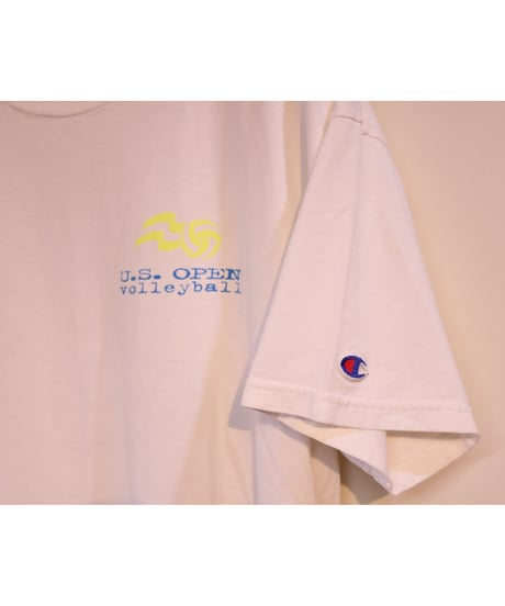 【古着】CHAMPION US OPEN VOLLEYBALL T White Size L