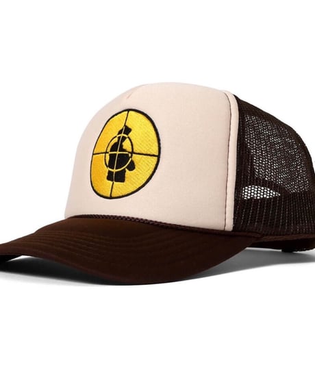 LFYT X PUBLIC ENEMY TARGET TRUCKER CAP Brown