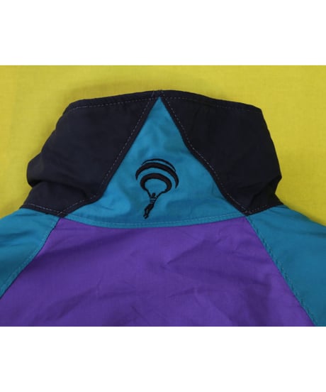 【古着】JAMMIN QUILTED NYLON JACKET  Purple/Green/Black Size L