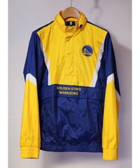 【古着】NBA GOLDEN STATE WARRIORS NYLON PULLOVER Navy/Yellow Size Youth XL