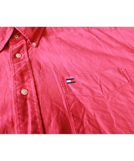 【古着】TOMMY HILFIGER SS BD SHIRTS Pink Size L