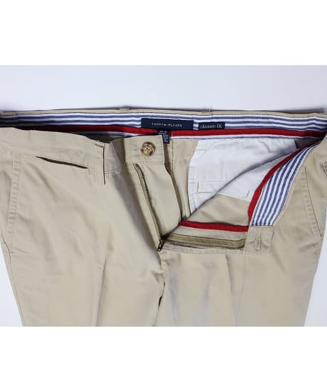 【古着】TOMMY HILFIGER CHINO PANTS Beige Size W34/L30