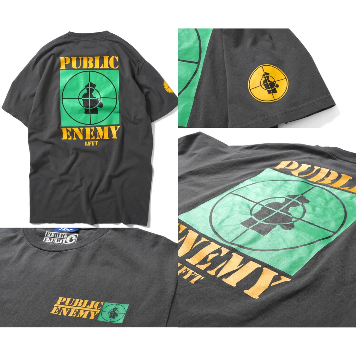 LFYT X PUBLIC ENEMY TARGET Charcoal Size XXL