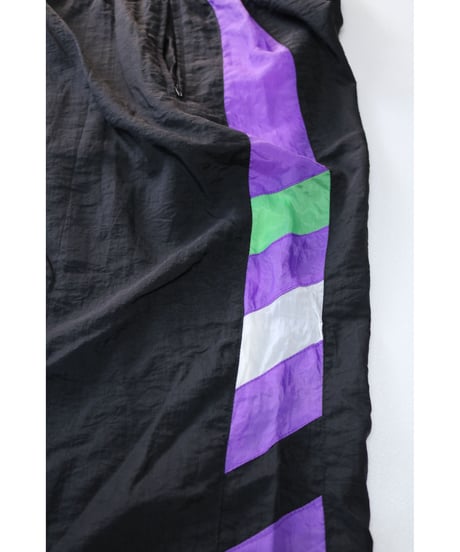 【古着】NYLON PANTS Black/Purple Size L