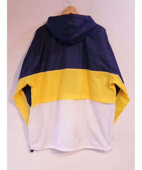 【古着】NIKE PULLOVER NYLON JACKET Navy/Yellow/White Size M
