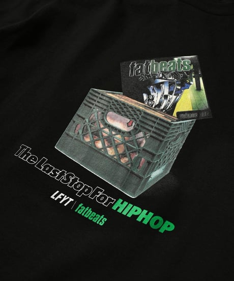 LFYT × fatbeats MILK CRATE S/S TEE Black