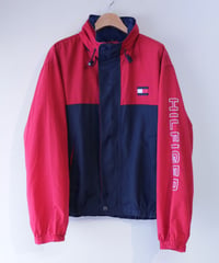 【古着】TOMMY HILFIGER NYLON JACKET Red/Navy Size L