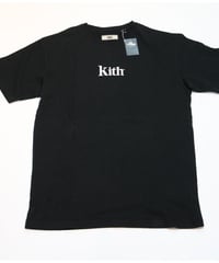 KITH Pigment Dyed Serif Tee Black L size