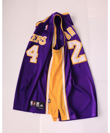 【古着】NBA LAKERS ADIDAS 24 KOBE BRYANT Swingman Jersey Top Purple/Yellow Size 2XL