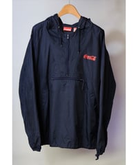 【古着】COCA-COLA NYLON PULLOVER ANORAK JACKET Navy Size L