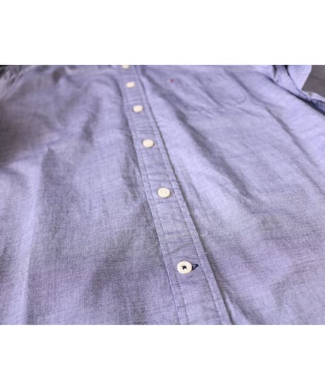 【古着】TOMMY HILFIGER PIN CHECK BD SHIRTS Grey Size M
