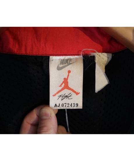 【古着】NIKE AIR JORDAN NYLON JACKET Black/Red Size M