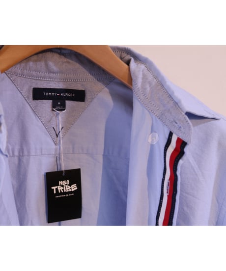 【古着】TOMMY HILFIGER BANNER BD SHIRTS Light Blue Size M
