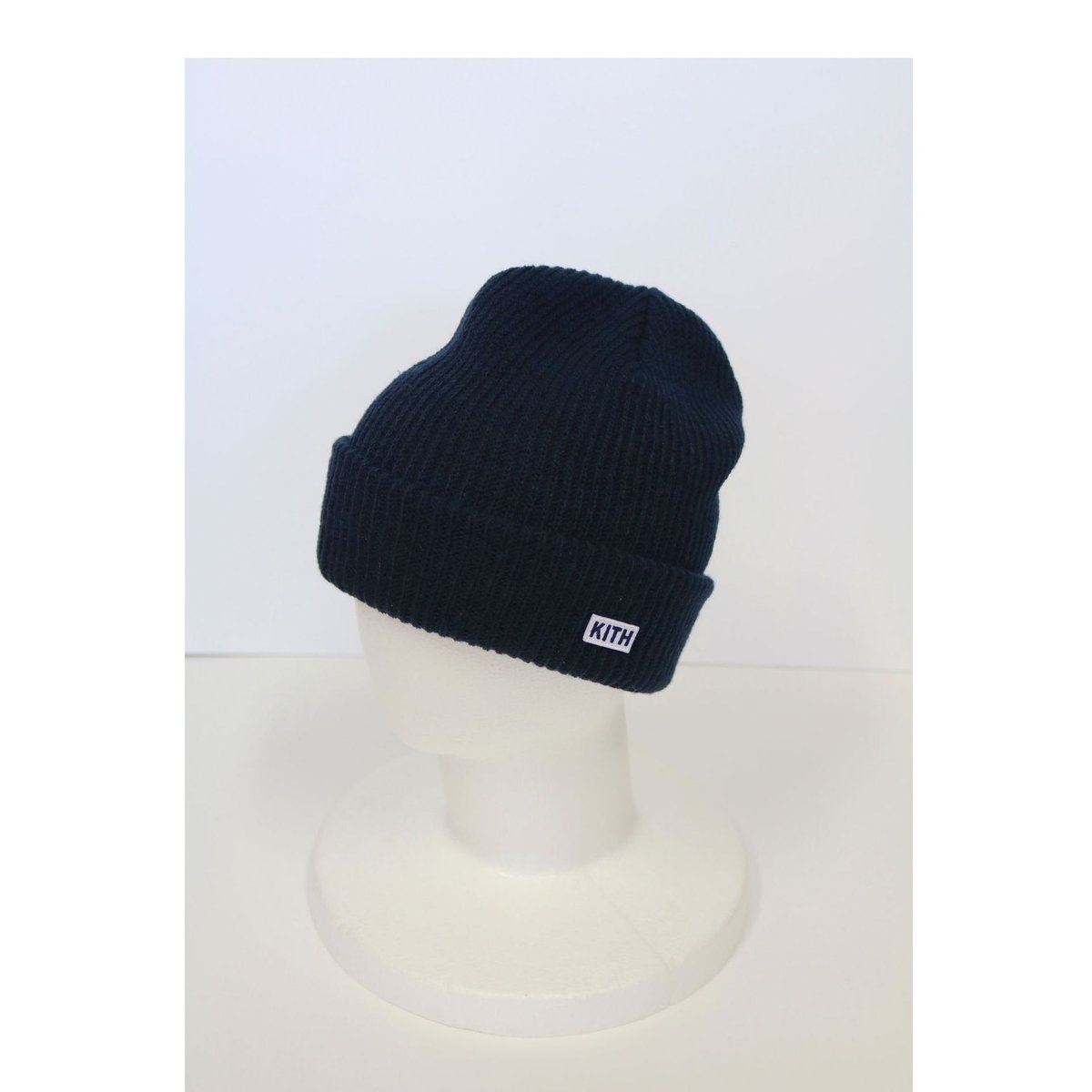 KITH Box Logo Knit Beanie Navy | NEO TRIBE