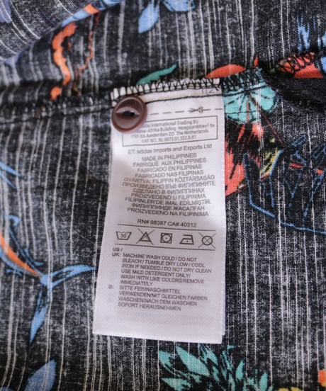 【古着】ADIDAS TROPICAL SS BD SHIRT Black Size S