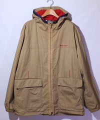 【古着】TOMMY HILFIGER ANORAK COTTON JACKET Beige / Red Size XXL