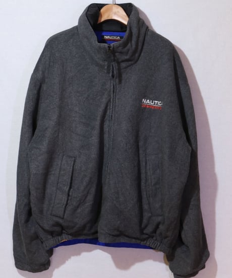 【古着】NAUTICA DOWN FLEECE REVERSIBLE JACKET Blue/Yellow/Grey Size XL