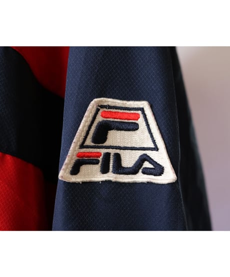 【古着】FILA NYLON JACKET Navy Size M