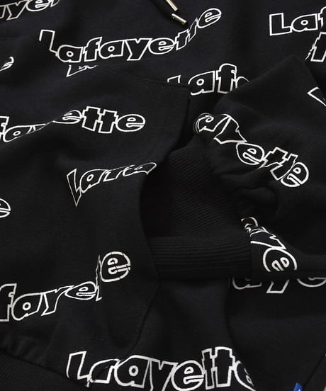 LFYT OUTLINE LOGO ALLOVER HOODED SWEATSHIRT BLACK